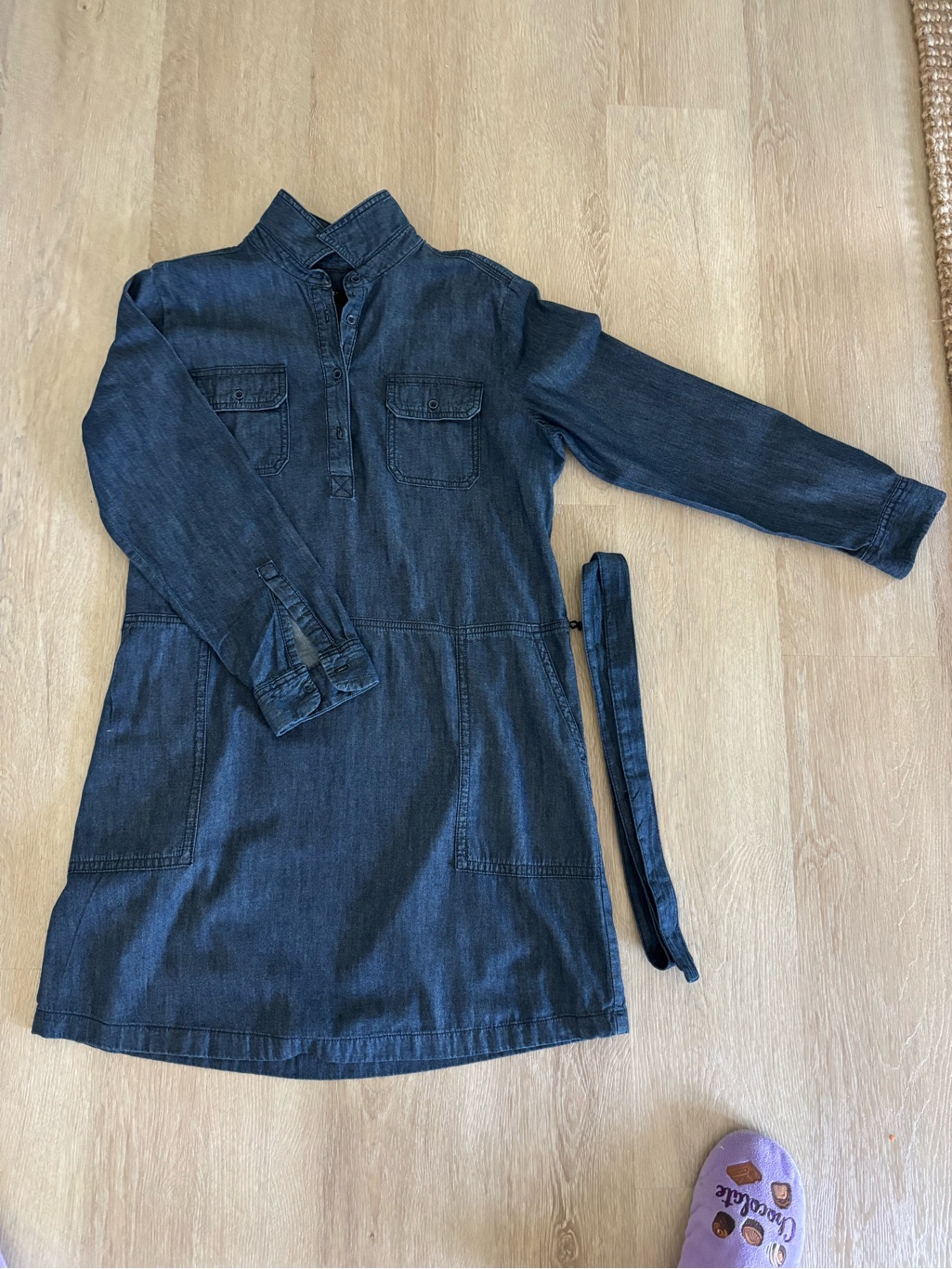 Joe Fresh Dark Blue Denim Midi Dress